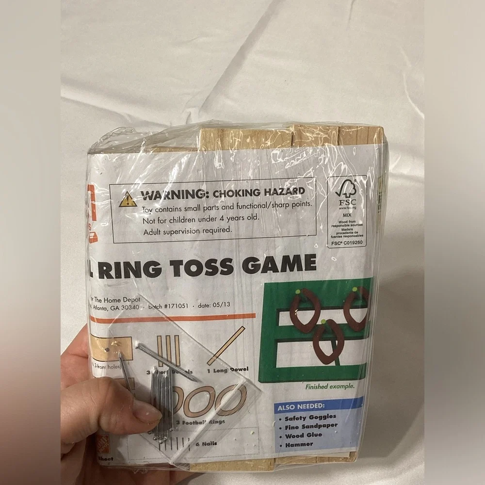 Home Depot Kids Workshop Football Ring Toss Game